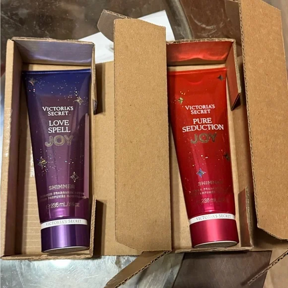 Victoria's Secret Love Spell And PureSeduction Joy Lotion NIB Full Size - Picture 1 of 3